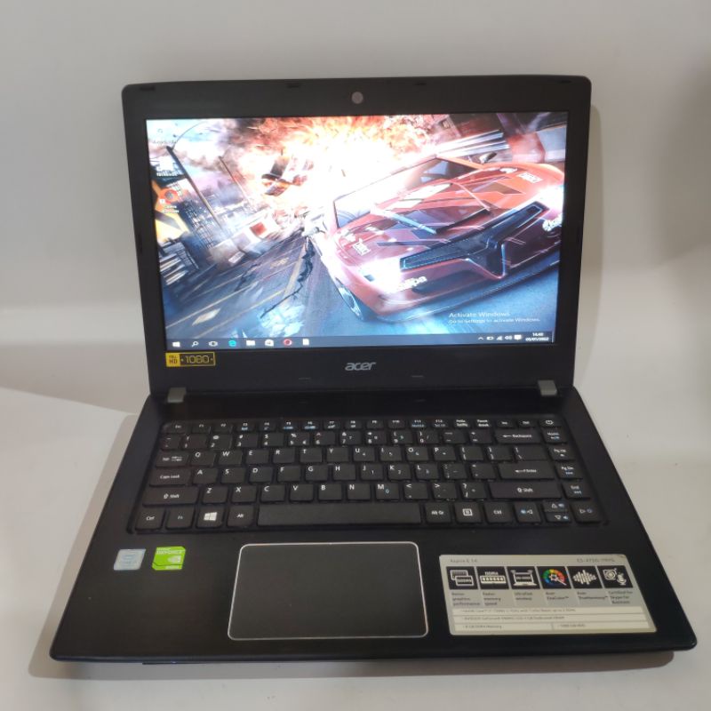 laptop gaming/editing acer aspire E5 475G - core i7 gen7 ram 16gb - dual vga Nvidia vram 4gb - ssd 256gb