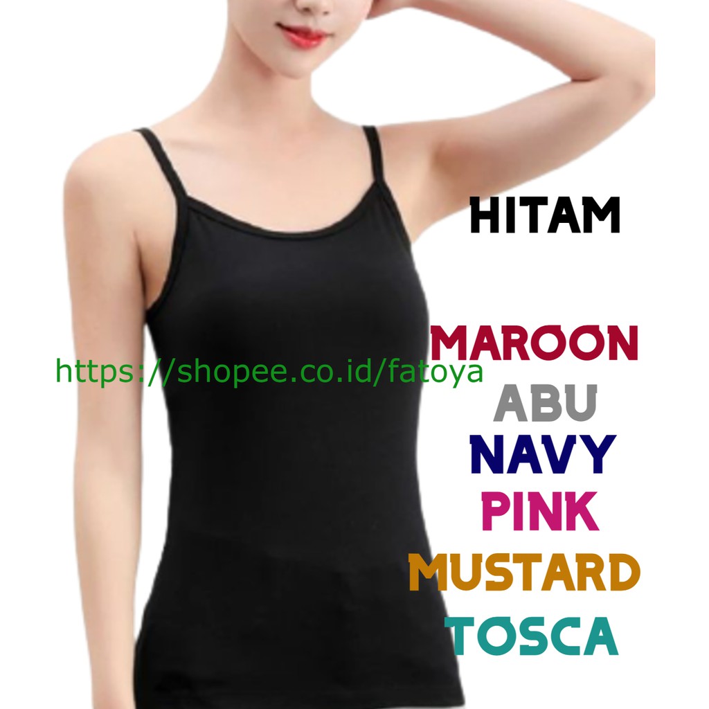 Tanktop Singlet Wanita Tali Kecil Tali Besar L  - JUMBO-1