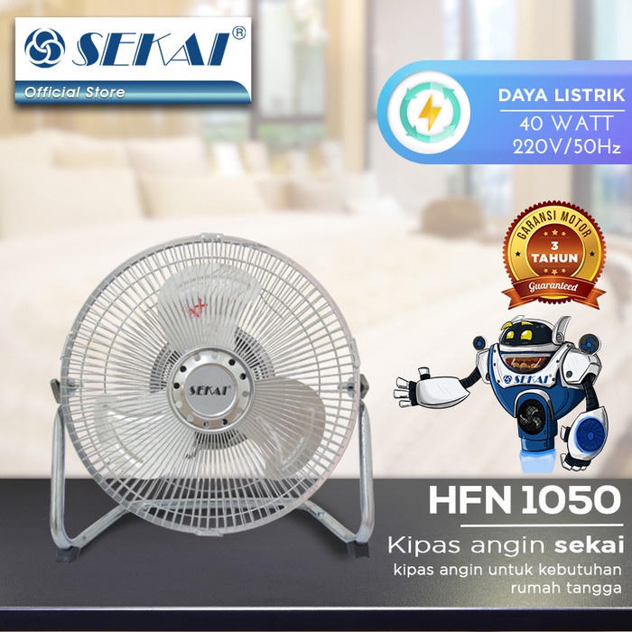 SEKAI Metal Floor Fan 10 Inch HFN1050 Kipas Angin Lantai HFN 1050