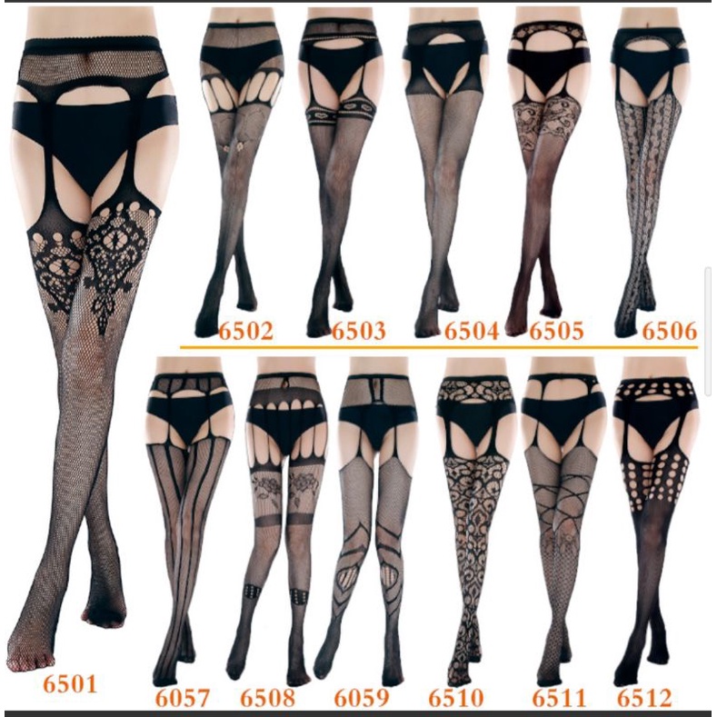 Aneka Stocking jaring halus motif women sexy garter halloween transparant