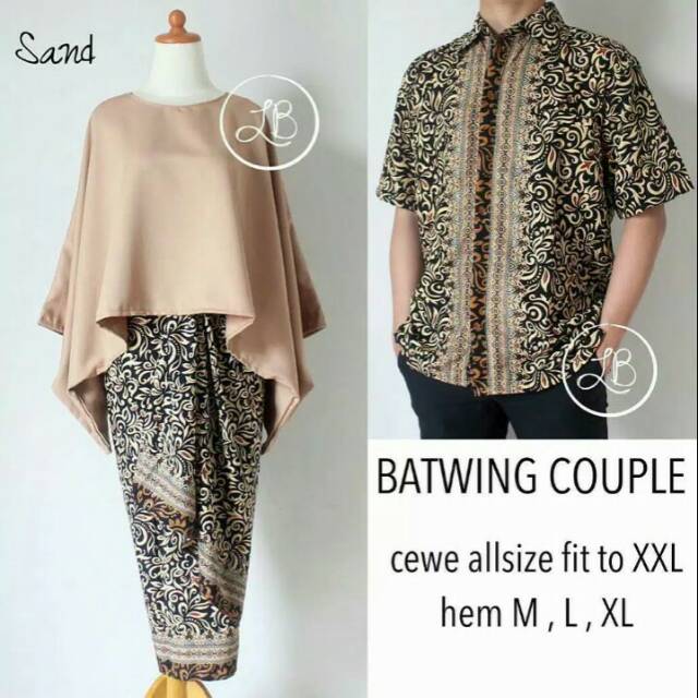 COUPLE BATWING SET / BAJU COUPLE / BAJU KONDANGAN / KEBAYA