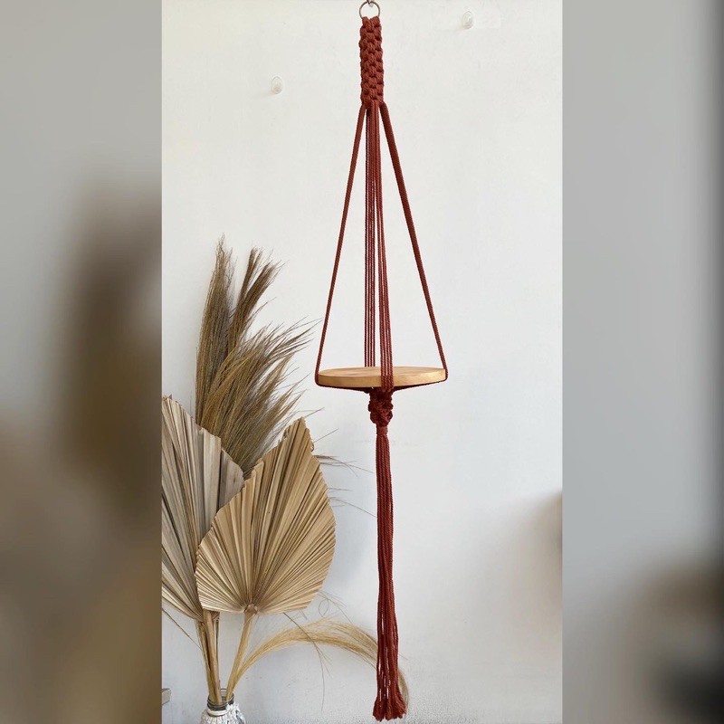 MACRAME GANTUNGAN  POT  PLANT HANGER HIASAN  DINDING TAMAN 