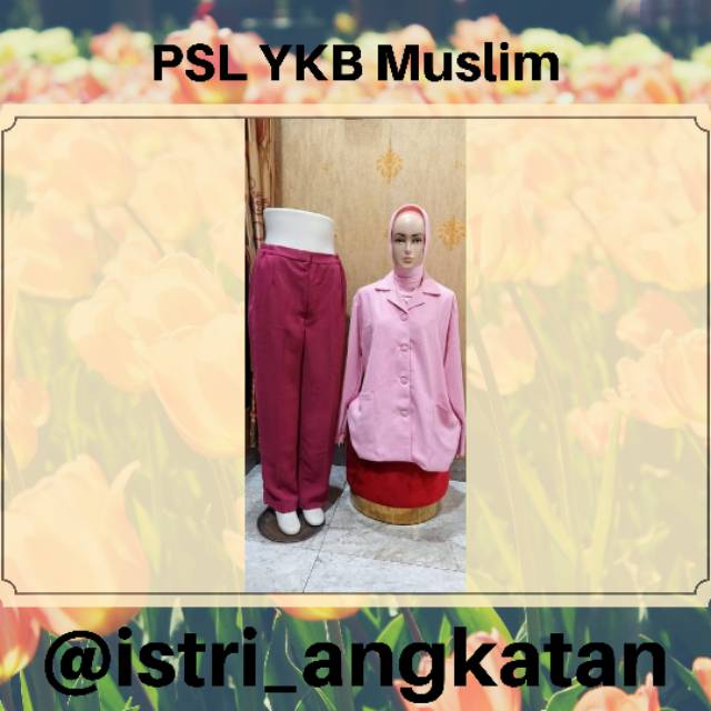 PSL YKB Muslim Bahan Mannish Ukuran S - XL,tanpa jilbab