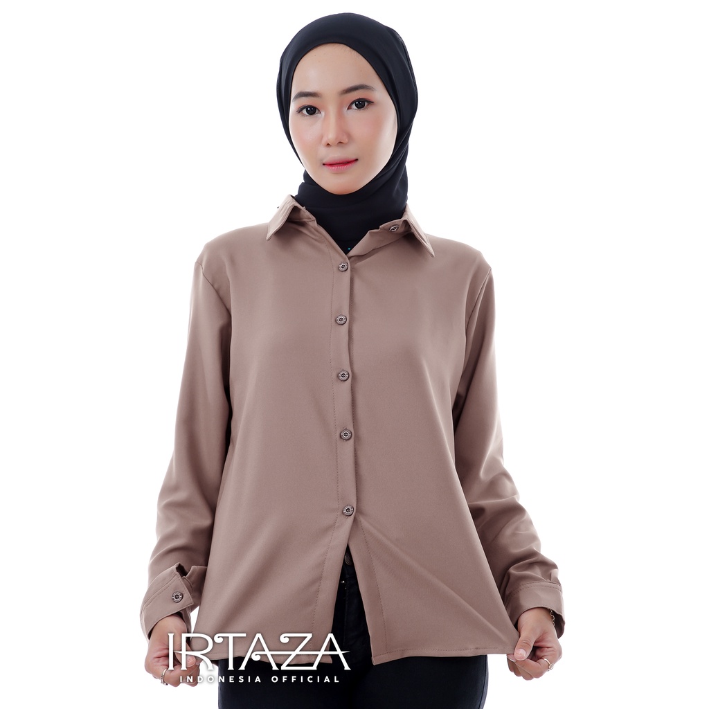 Kemeja Wanita Polos Pretty Woman Basic Original Madame Sexy-Wood