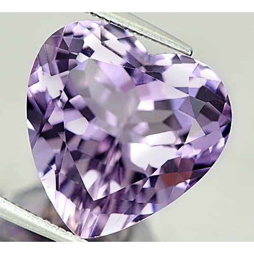 Clean Heart 10ct Calibrate Size 15mm Unheated Natural Purple Amethyst Brazil AT115