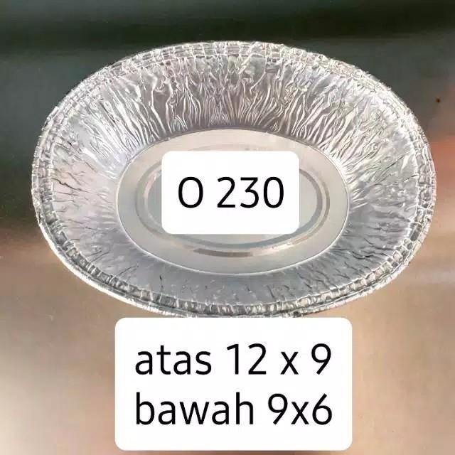 Alish | Aluminium Foil Cup/Alas Roti Kue Aluminium Foil Cup Oval 230Ml