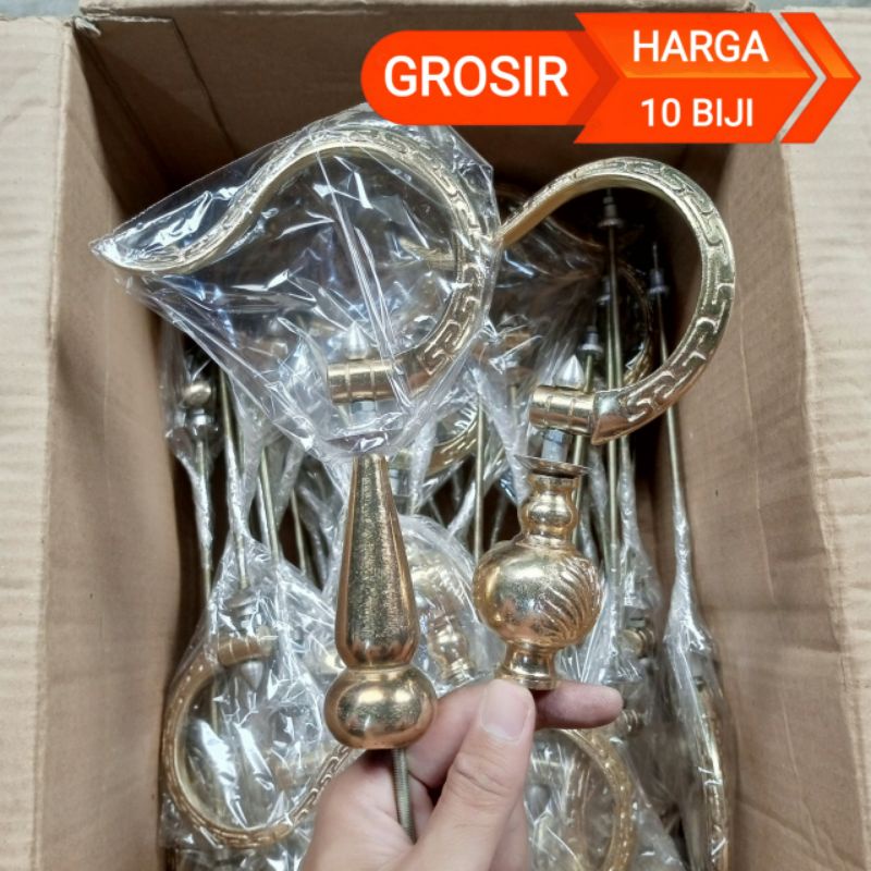 gantungan cantolan sangkar kandang burung motif cungkok brass