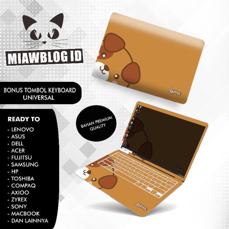 Garskin Laptop Custom Full Body Brown Dog