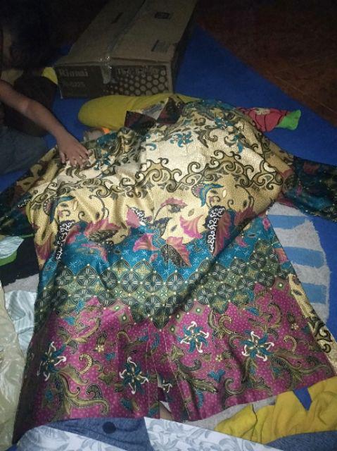 Kemeja Batik - Semi Sutera - Kemeja Textile Furing Hq - No Sanwos