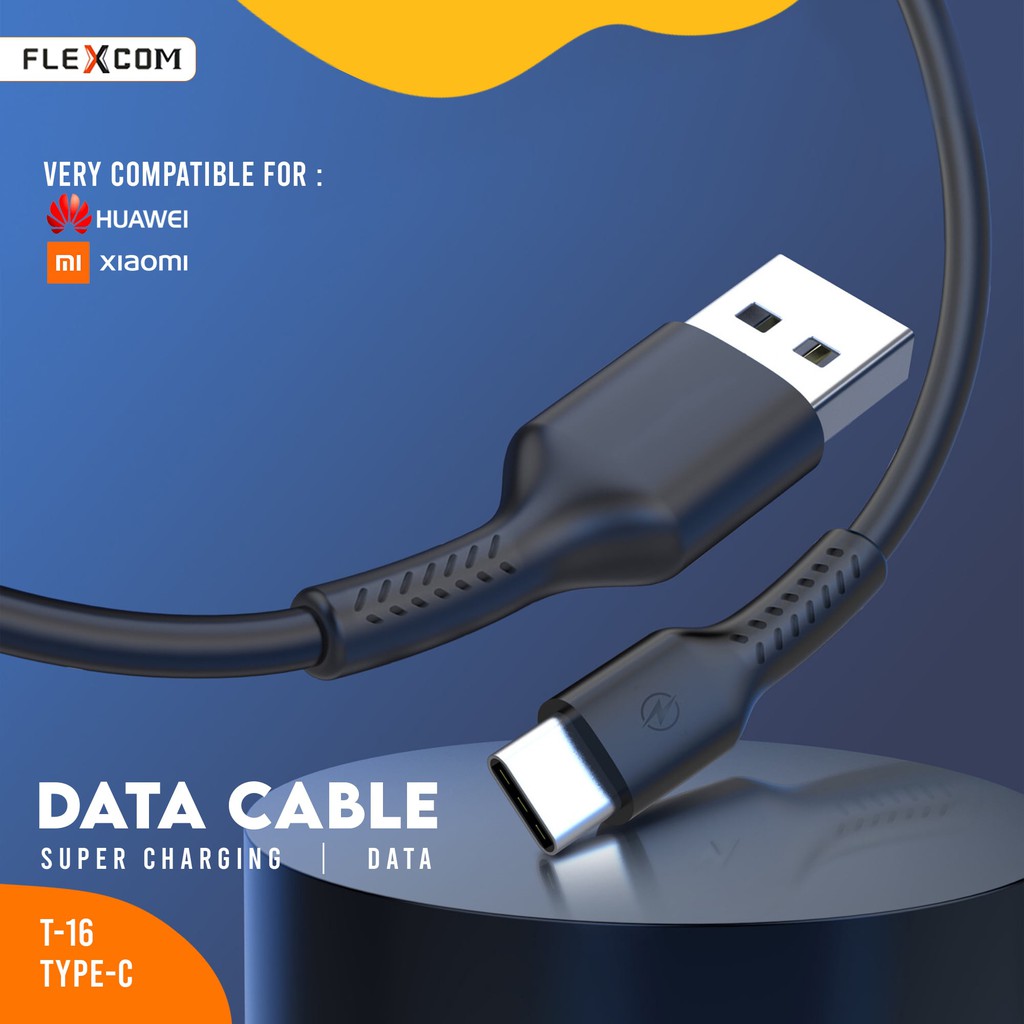 USB FLECO T16 Super charge/ 5A cable/ kabel data Huawei P10-plus-mate9-pro type C