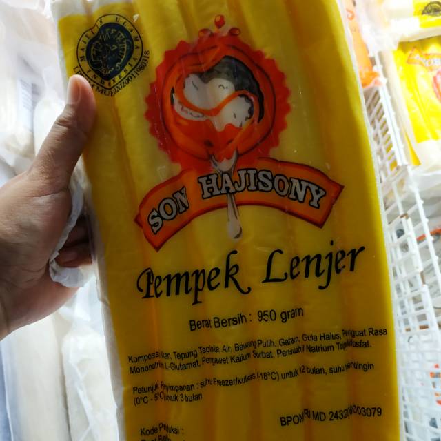 

Cemilan Pempek Lenjer Asli Son Hajisony Haji Sony + Cuka