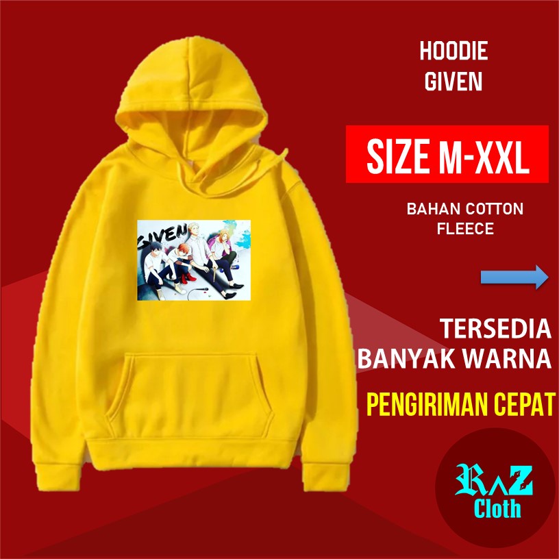 Switer Pria Jaket Hoodie Hodie Anime Jepang Harajuku Band Given