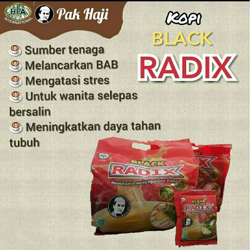 

Black Radix HPA (Kopi Pak Haji), Produk Original