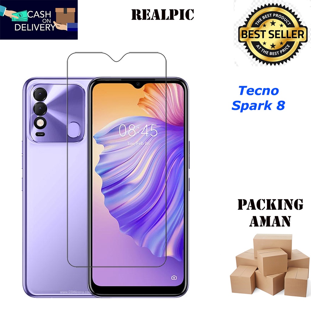 Tempered Glass Tecno Spark 8 Screen Protector Anti Gores