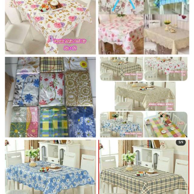 Taplak meja makan waterproof