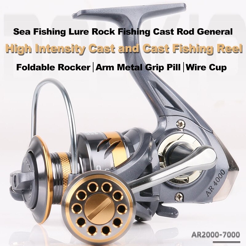 DEUKIO AR2000 Reel Pancing Spinning Fishing Reel 5.2:1 Gear Ratio