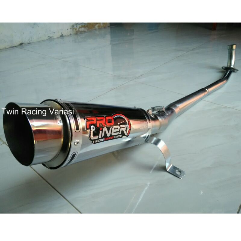 Knalpot Racing Pro Liner Putih Semua Motor Bebek