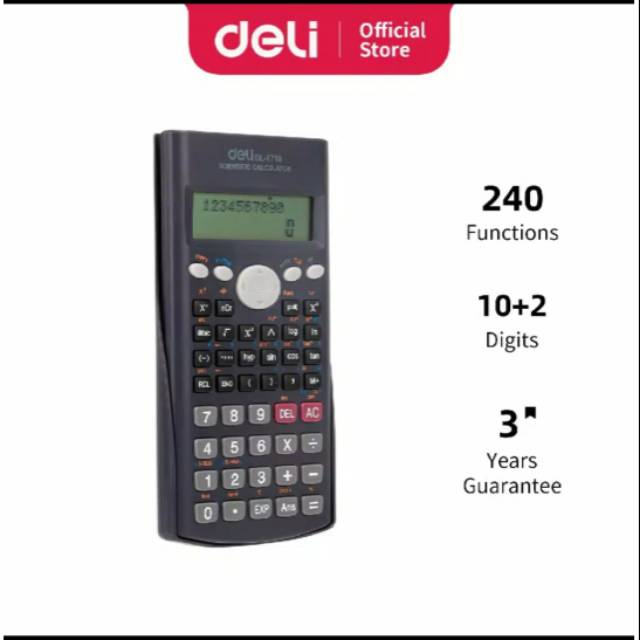 

Deli Kalkulator Scientific Layar LCD bergaransi 3 tahun E1710
