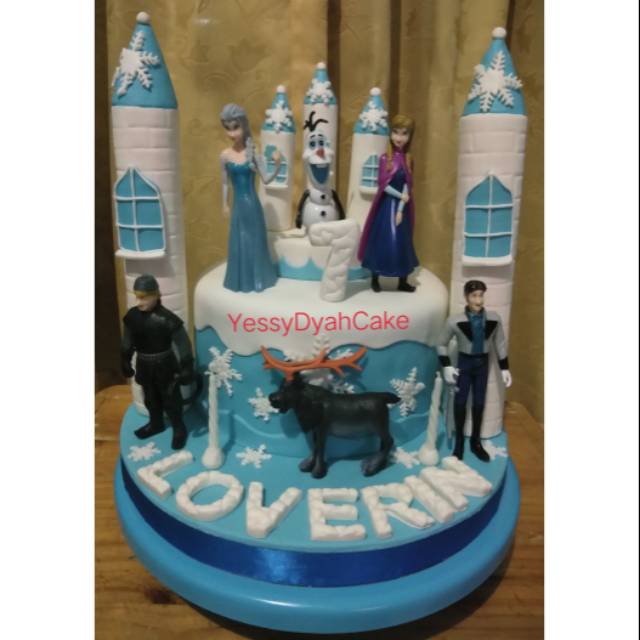 

Kue Ulang Tahun tema Frozen / Frozen Fondant Cake.