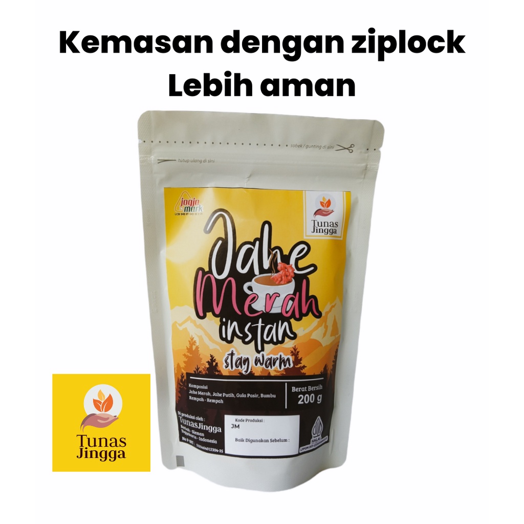 

Jahe Merah Instan Tunas Jingga Jahe Merah Bubuk Minuman Jamu Herbal Tradisional Curah 200Gr