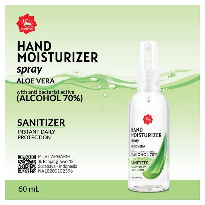 ✿ MADAME ✿ VIVA HAND MOISTURIZER ALOEVERA - HAND SANITIZER ALOE VERA BY VIVA