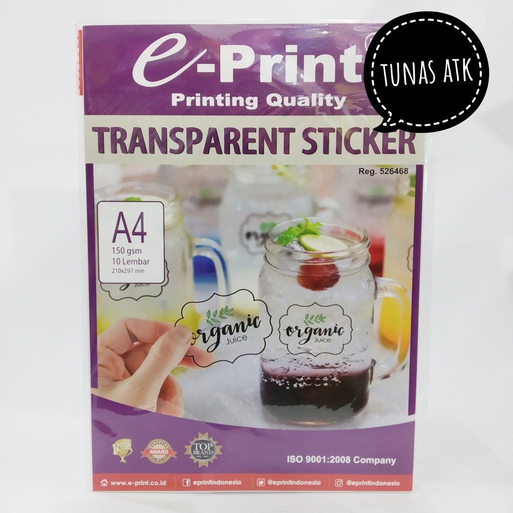 

E-PRINT TRANSPARENT STICKER