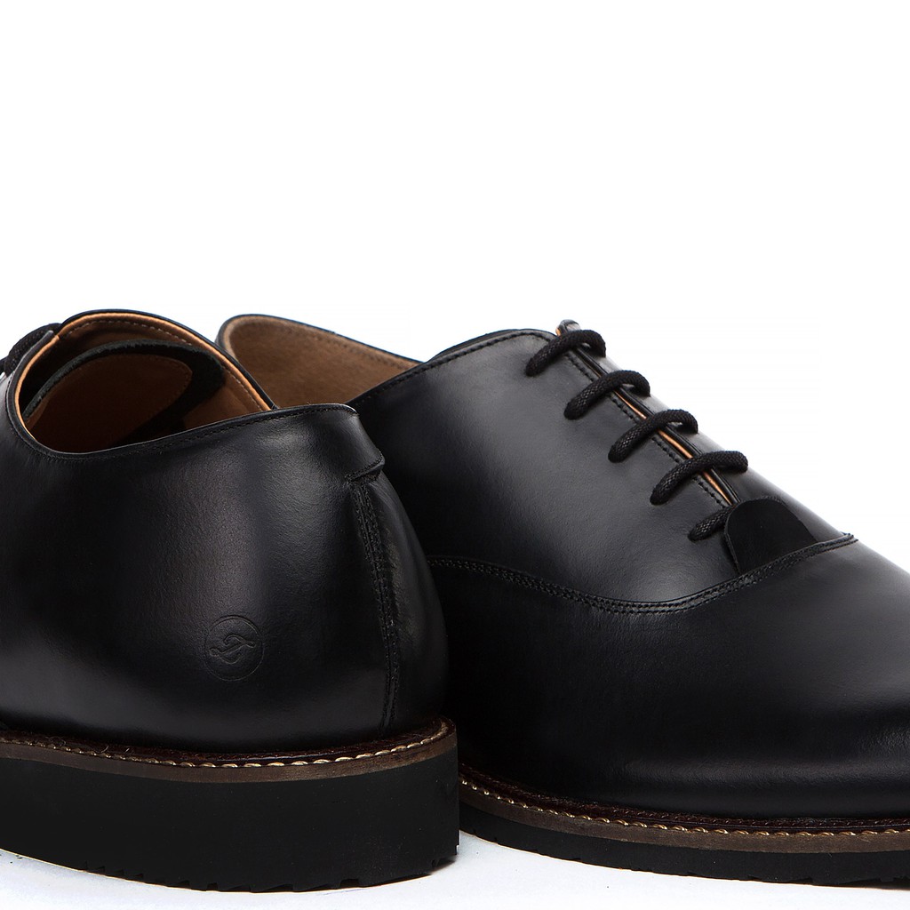 GETAFE BLACK | FORIND x Zapato | Sepatu Kulit Asli Vintage Formal Klasik Kulit Pria/Cowok/Men-Oxford