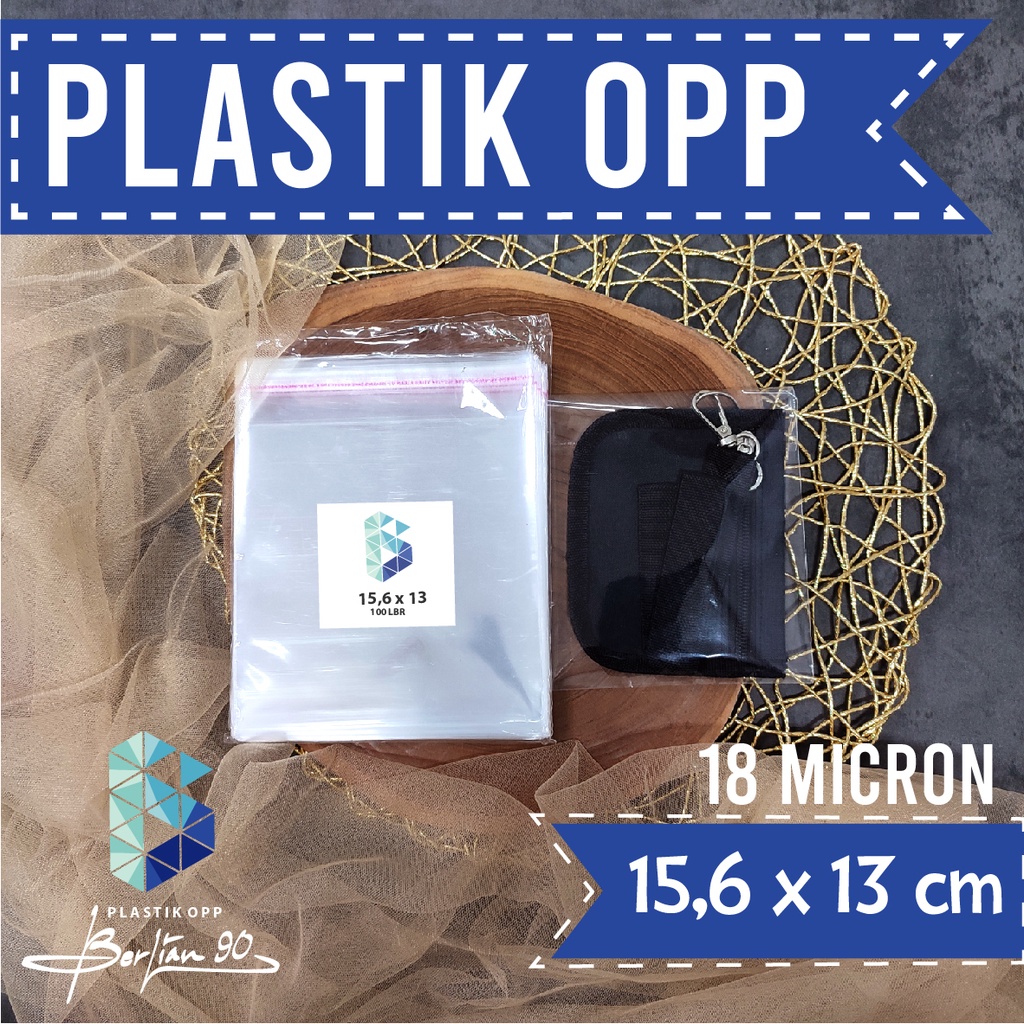 PLASTIK OPP KEMASAN VCD 15,6 x 13 CM TERMURAH Isi 100 PCS