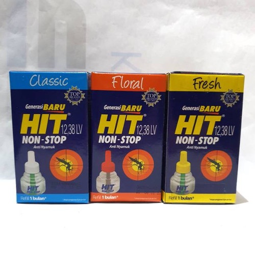 [ALL VAR] Hit Non Stop Refill Classic 33ml | Fresh 45H | Apple 45H | Alat Anti Nyamuk Elektrik_Cerianti