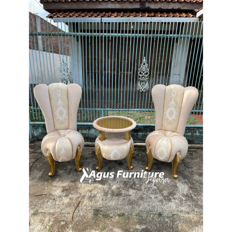 SET SOFA TERAS SHABY LUXURY SOFA IMUT (sofa teras sofa pengantin sofa tamu sofa unik)