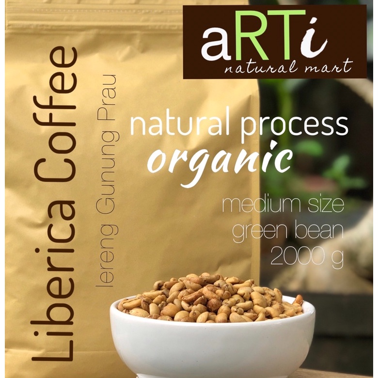 

KOPI LIBERICA / LIBERIKA ORGANIC. GREEN BEAN. Mt. Prau. 2kg.