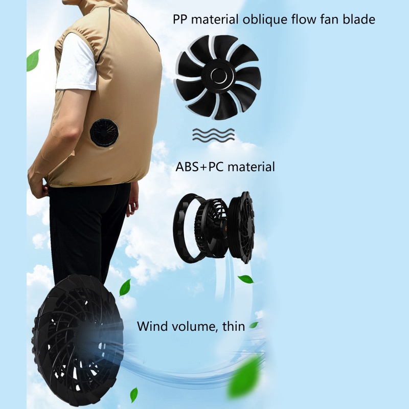 Bt USB Kipas Angin Listrik Pendingin Jaket Pria Ac Fan Pakaian USB Heatstroke