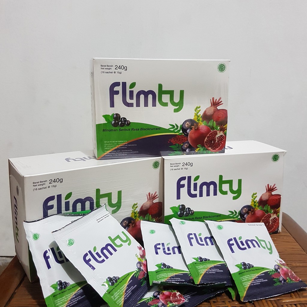 FLIMTY FIBER PELANGSING HALAL BPOM DIET DETOX 1 BOX 16 SACHET PAKET GOLD MINUMAN SEHAT ORIGINAL