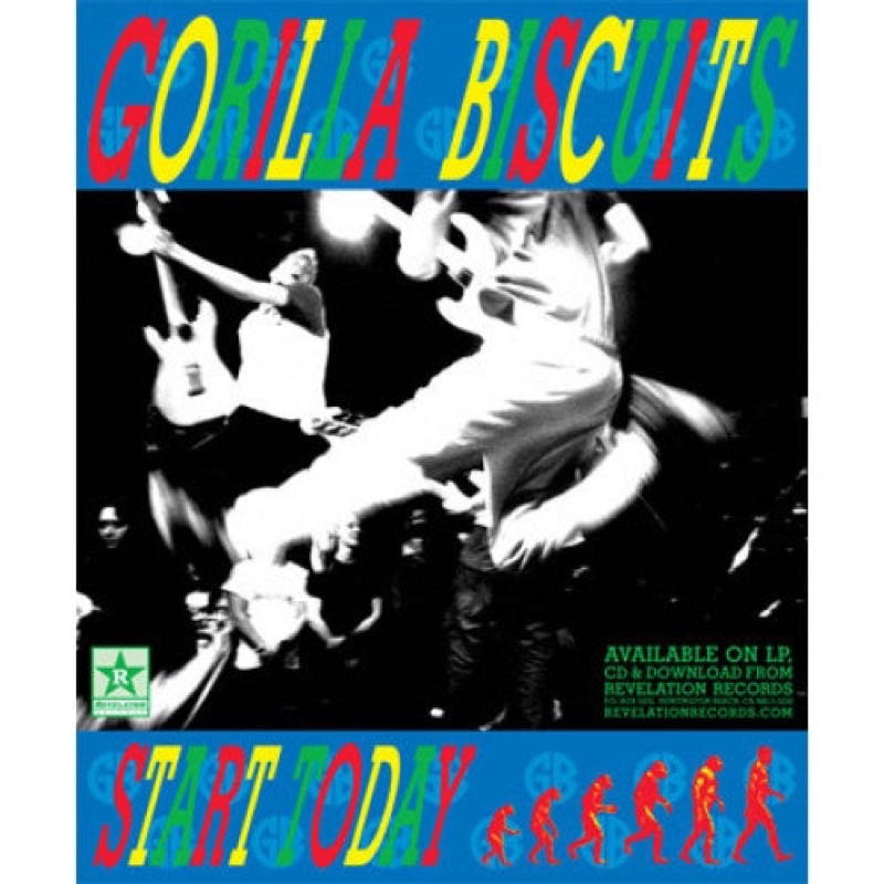 Poster Band Gorilla Biscuits Original Start Today + Frame