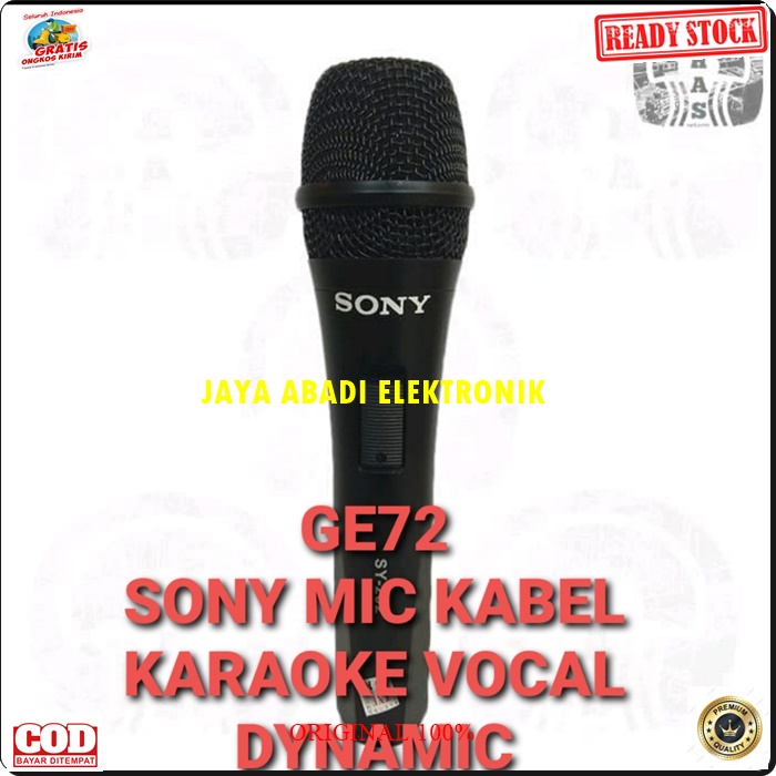 G72 SONY MIC KABEL DYNAMIC MICROPHONE KARAOKE VOKAL AUDIO SOUND SISTEM PROFESIONAL PRO PENGERAS SPEAKER SUARA HIFI SENSITIF BISA UNTUK MC PIDATO SEMINAR CERAMAH DLL BISA UNTUK EGALA JENIS AUDIO TINGGAL BAHAN PVC BERKHUALITAS TANPA BATERAI SUARA JERNIH