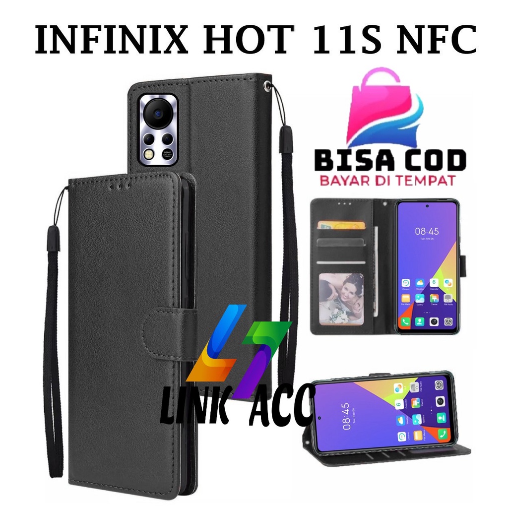 INFINIX HOT 11S NFC FLIP LEATHER CASE PREMIUM-FLIP WALLET CASE KULIT UNTUK INFINIX HOT 11S NFC - CAS