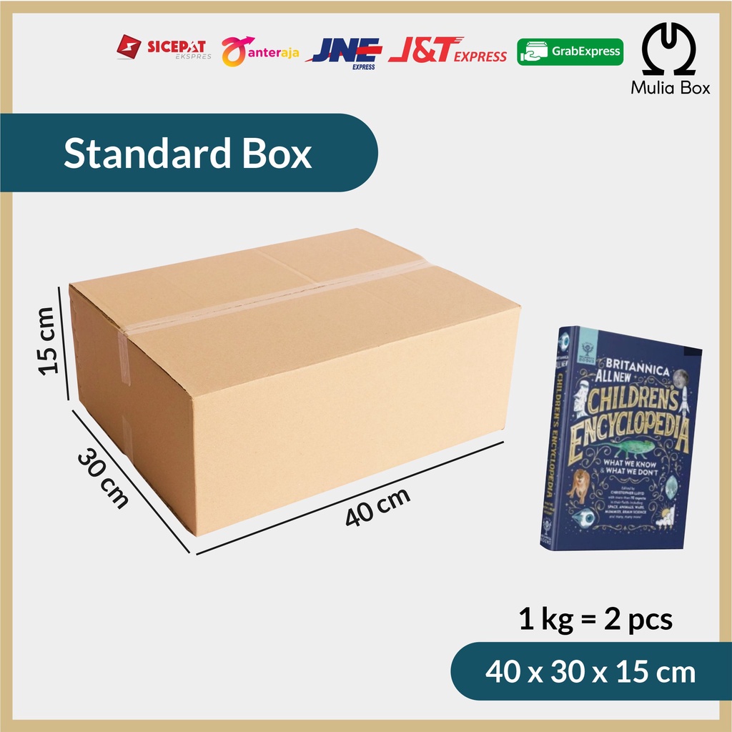 

Kardus Packing Standar Box 40 x 30 x 15 cm Corrugated Karton Dus Besar Polos Packaging Serbaguna
