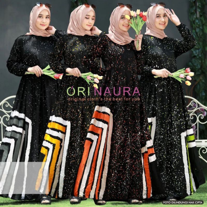 Gamis Rayon Cap Malaman Jumbo Busui Bumil Dress Wanita Kekinian