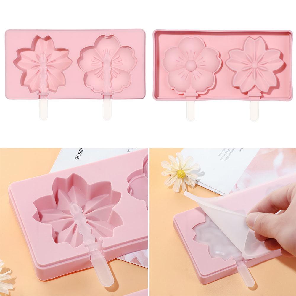 Solighter Cetakan Es Krim Icebox Frozen DIY Silicone Tools Es Loli Dapur Rumah Cetakan Es Pop