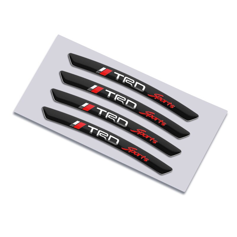 4Pcs Mobil Roda Pusat Hub Stiker TRD Olahraga Emblem Lencana untuk Toyota Avanza Rush Kijiang Innova Calya Razie Yaris Aksesoris