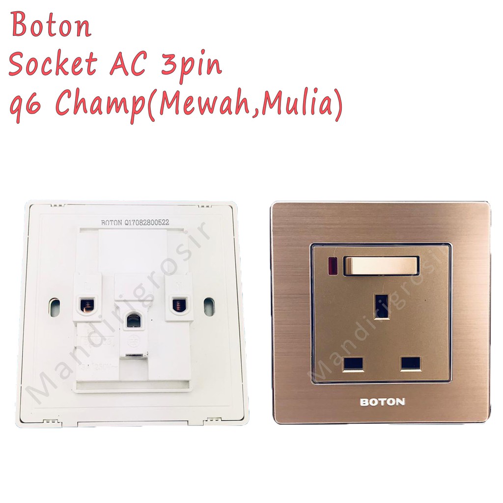 Socket AC 3pin * Socket AC * Boton