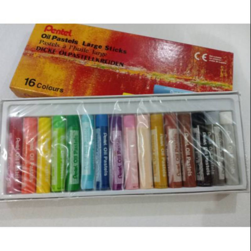 

crayon oil pastel pentel large sticks/ stik besar isi 16