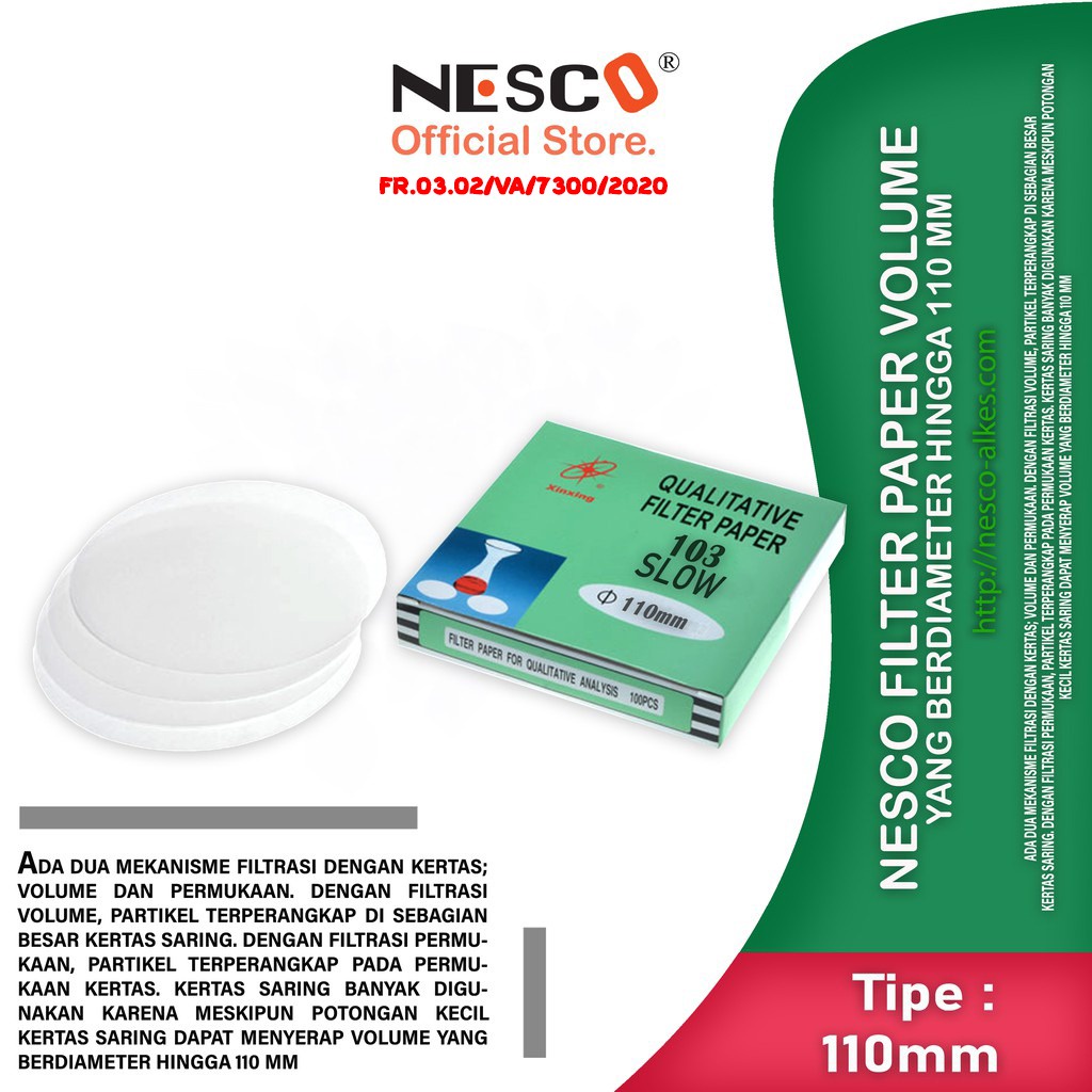 Nesco Filter Paper, 100lembar/pack