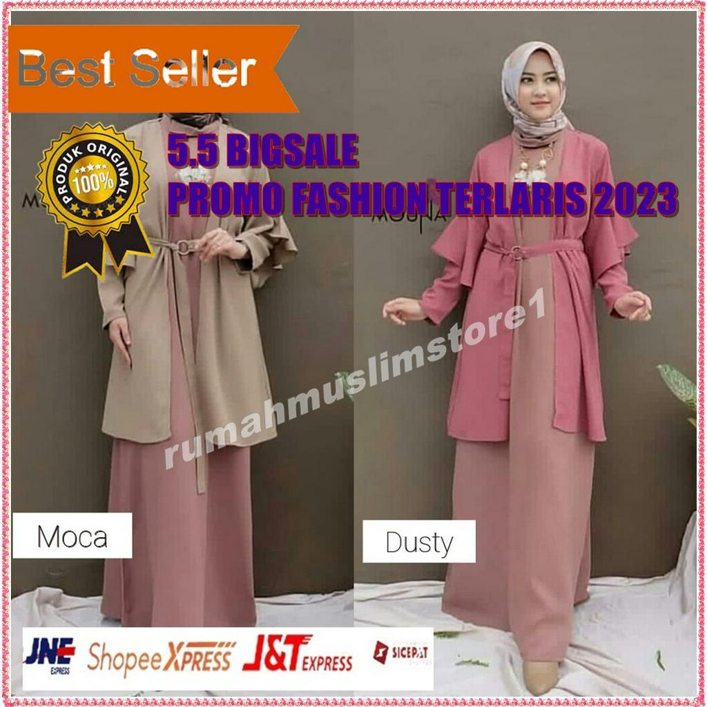 Gamis Muslim1 Terbaru 2022/ Gamis Terbaru 2022 Modern Lebaran / Baju Gamis Wanita Terbaru 2022