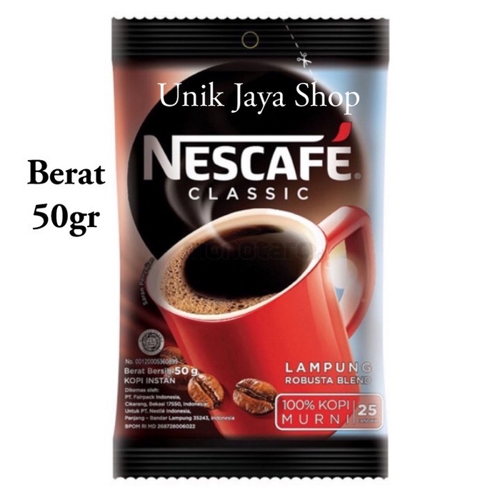 

vf0100f Nescafe Classic 50Gr - 100% Kopi Murni Ds20X11