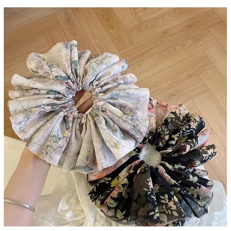 Caliloops Ikat Rambut Karet Scrunchie Jumbo Dewasa Renda Korea Zaki