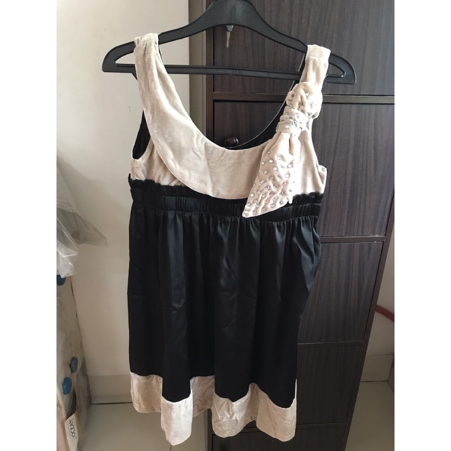 Preloved terusan beige cewek wanita dress
