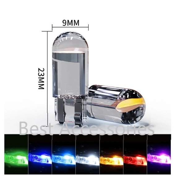 Lampu LED Mobil Motor T10 Resin Full kaca Rem Senja Sein