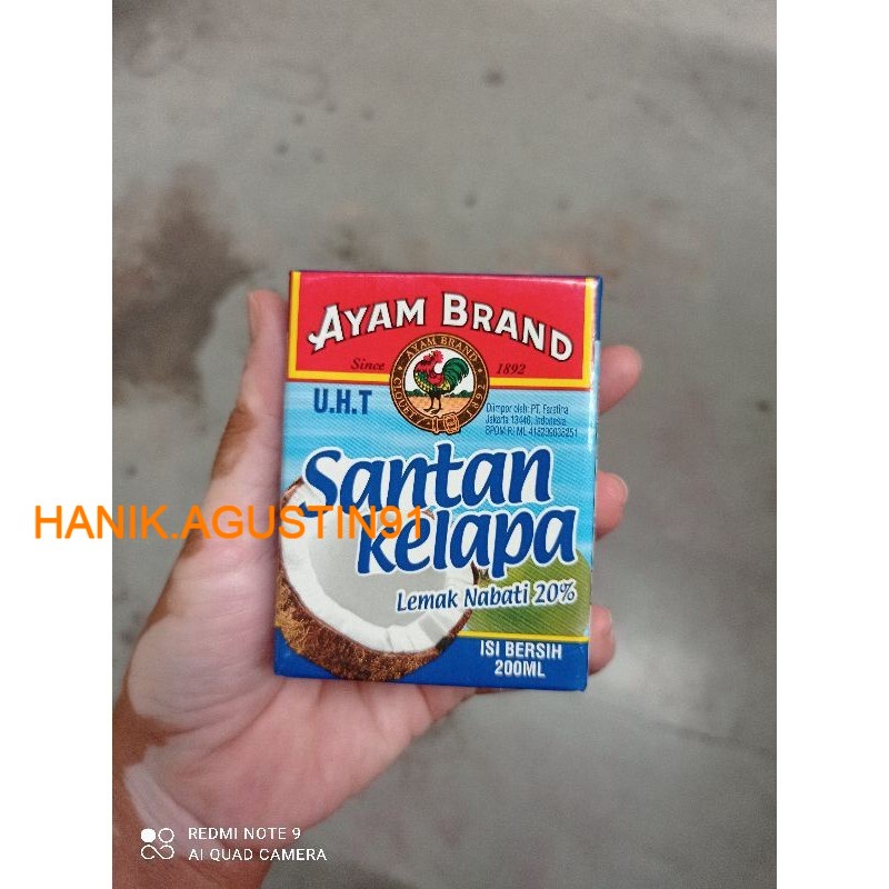 

Santan Kelapa Ayam Brand 200Ml / Ayam Brand Coconut Milk 200Ml