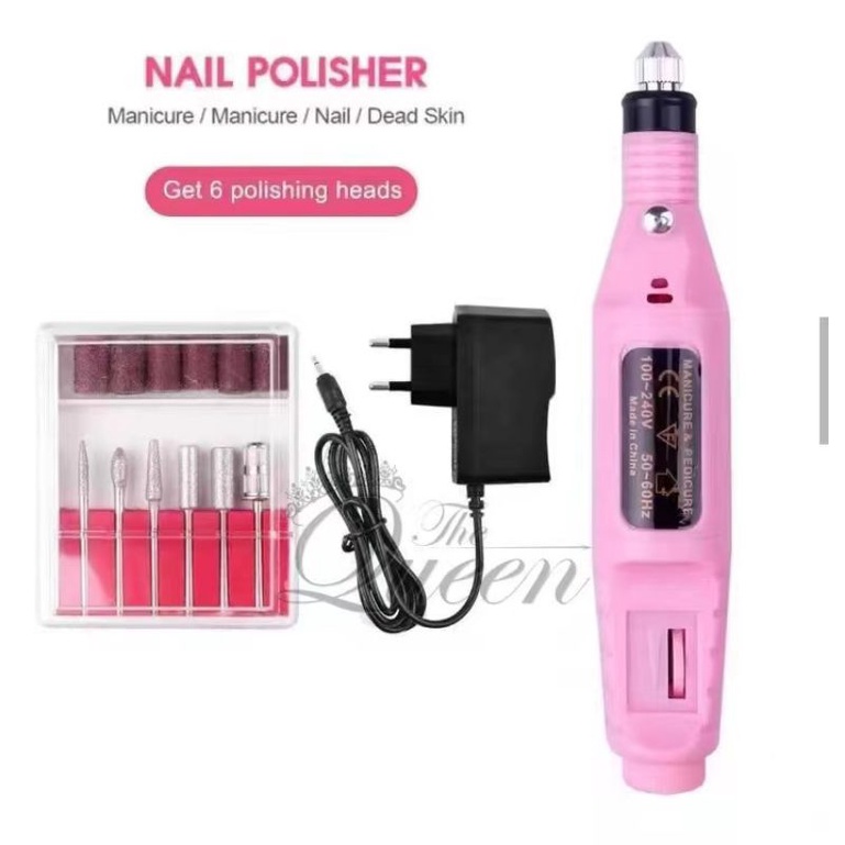 BOR MINI ELECTRIC NAIL DRILL Nail Grinding Machine Alat Kikir Kuku Mesin Amplas Listrik